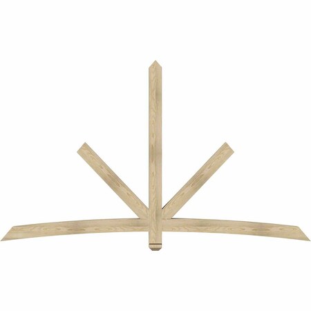Ekena Millwork Alberta Rough Sawn Timber Gable Bracket, Douglas Fir, 96"W x 56"H x 4"D x 4"F, 14/12 Pitch GBW096X56X0404ALB00RDF